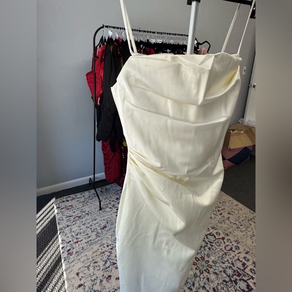 Anja ivory satin corset dress NWOT - Picture 5 of 9